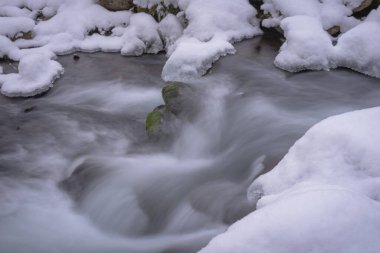 Karpatya Dağları 'nda tam teşekküllü şelale.