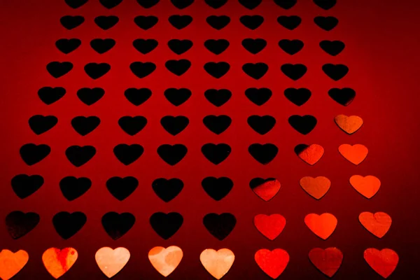 Färgglada Abstrakt Bakgrund Med Hjärtan — Stockfoto