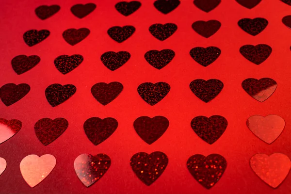 Färgglada Abstrakt Bakgrund Med Hjärtan — Stockfoto