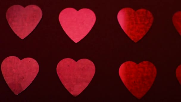 Barevné Abstraktní Pozadí Srdcem — Stock video