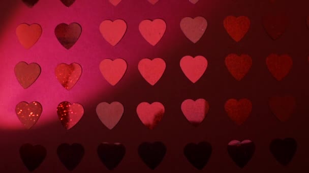 Färgglada Abstrakt Bakgrund Med Hjärtan — Stockvideo