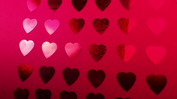 Barevné Abstraktní Pozadí Srdcem — Stock video
