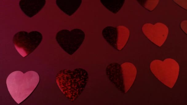 Colorful Abstract Background Hearts — Stock Video