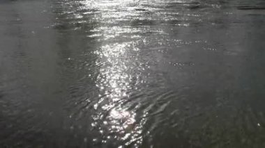 Akan bir dağ nehrinin bahar manzarası