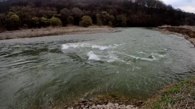 Karpat Dağları 'nda akan nehir.