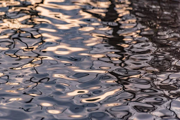 Textured Waves Mountain River Sun Glare — Stock Photo, Image