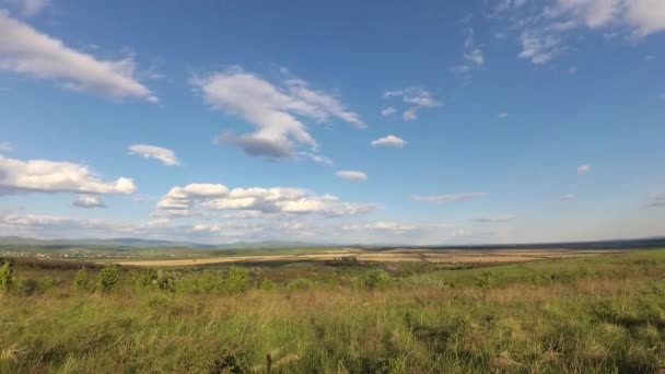 Zeitraffer Frühlingslandschaft Des Dorfes Tal Der Karpaten — Stockvideo