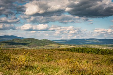 Karpat Dağları vadisinde bahar manzarası