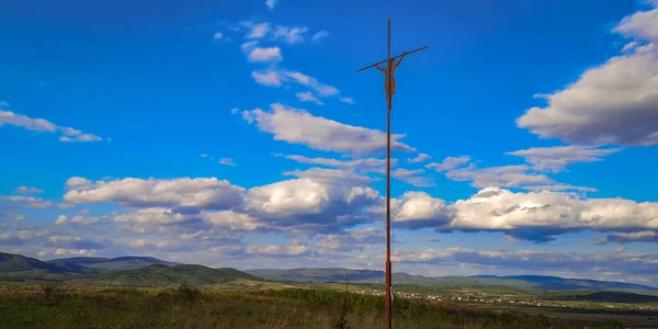 Krajina Uctívacím Křížem Venkově — Stock fotografie