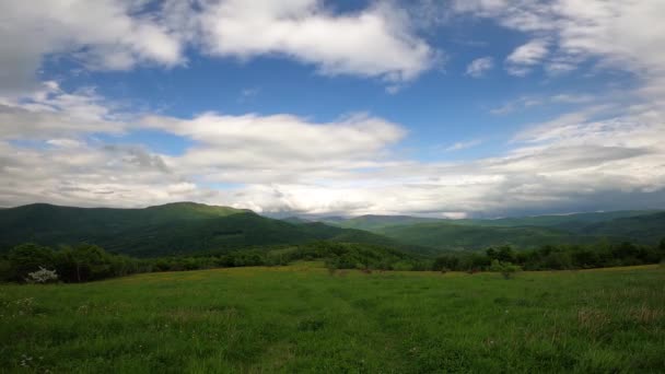 Time Lapse Spring Landscape Carpathians — Stock Video