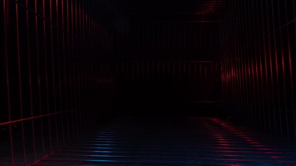 Abstraktní Neonový Texturovaný Geometrický Vzor Pro Pozadí — Stock video