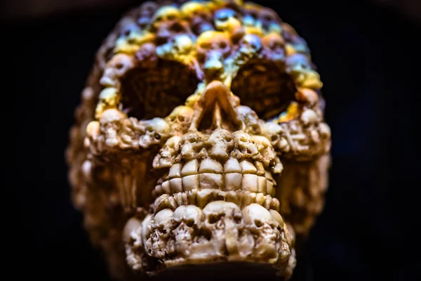 Juego Luz Pequeño Cráneo Humano Artificial Decorativo — Foto de Stock