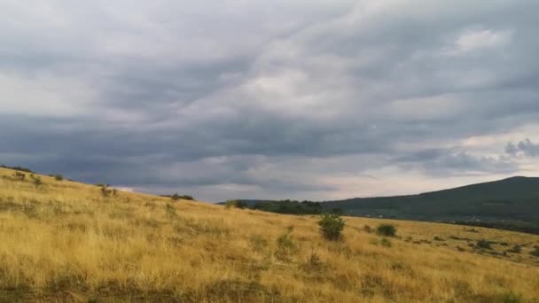 Suv Podróżuje Karpatach Letniej Burzy — Wideo stockowe