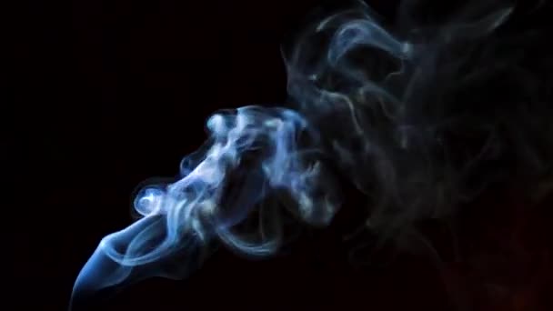 Beautiful Movement Smoke Beam Light Dark Background — Stock video