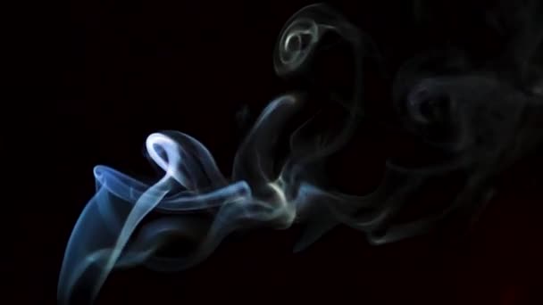 Beautiful Movement Smoke Beam Light Dark Background — Stock Video