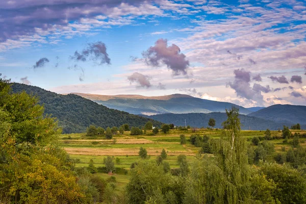 Paisaje Soleado Las Tierras Altas Finales Del Verano — Foto de Stock