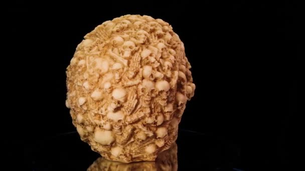 Juego Luces Recuerdo Decorativo Cráneo Humano Artificial — Vídeos de Stock