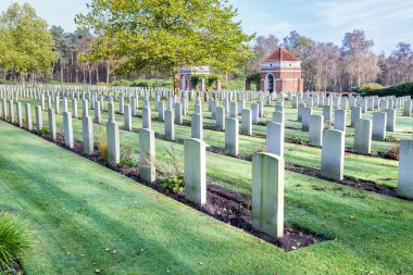 Canadian war cemetery in Holland clipart