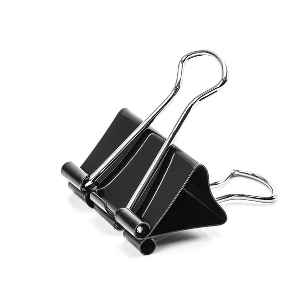 Black paper clip — Stock Photo, Image