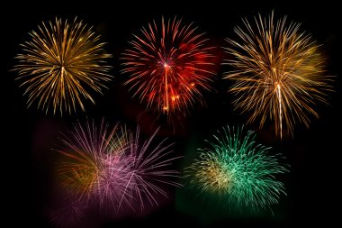 Siyah izole havai fişek