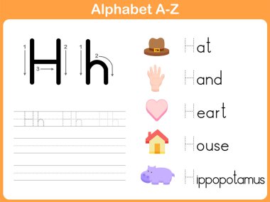 Alfabe izleme çalışma: Yazma A-Z