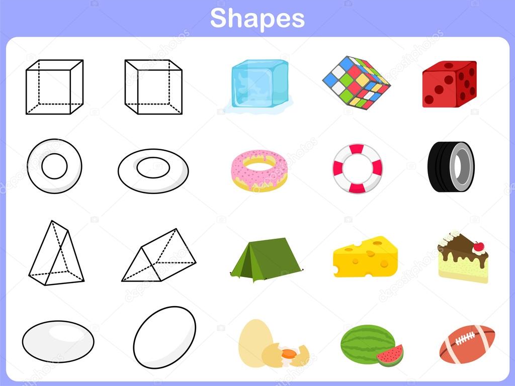 Learning the shapes with object for kids