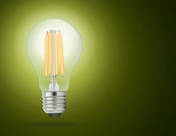 LED filament light bulb (E27) — Stock Photo, Image