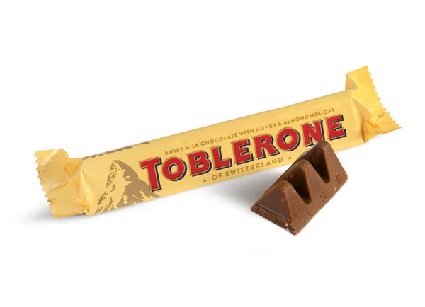 Um bar de Toblerone — Fotografia de Stock