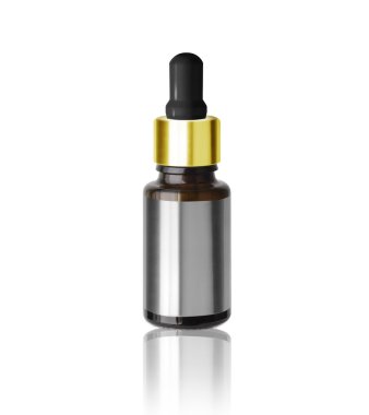 Medical (cosmetic) container with an eyedropper drops. clipart