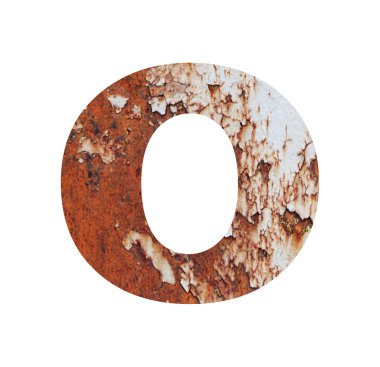 Eski paslı metal alfabesi, metin o