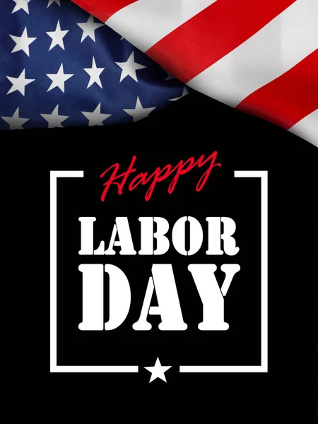 Banner Happy Labor Day Americké Vlastenecké Zázemí — Stock fotografie