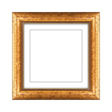 Resim ya da fotoğraf için ahşap çerçeve, beyaz arkaplanda izole edilmiş bir ayna için çerçeve. kırpma yolu ile