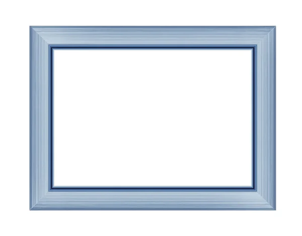 Cornice Blu Foto Foto Cornice Uno Specchio Isolato Sfondo Bianco — Foto Stock