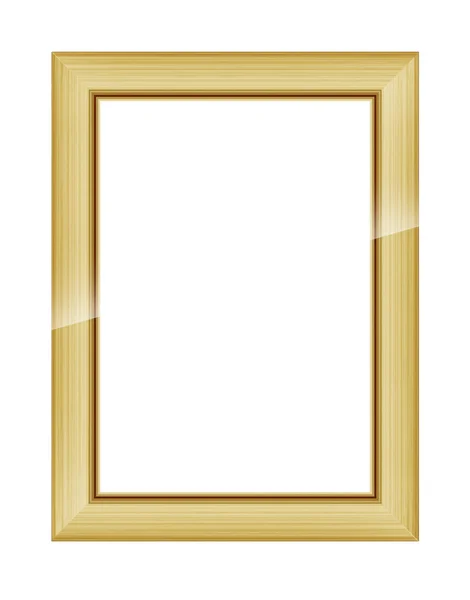 Goud Frame Voor Foto Foto Frame Voor Een Spiegel Geïsoleerd — Stockfoto