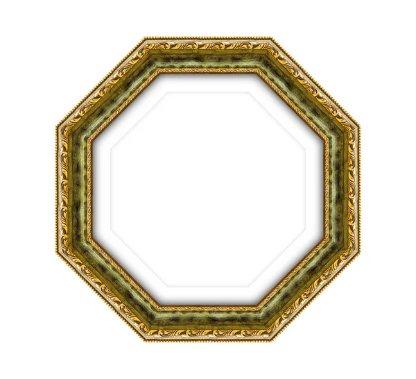 Polygonaal Houten Frame Voor Foto Foto Frame Voor Een Spiegel — Stockfoto