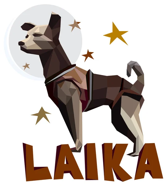 Laika cão — Vetor de Stock