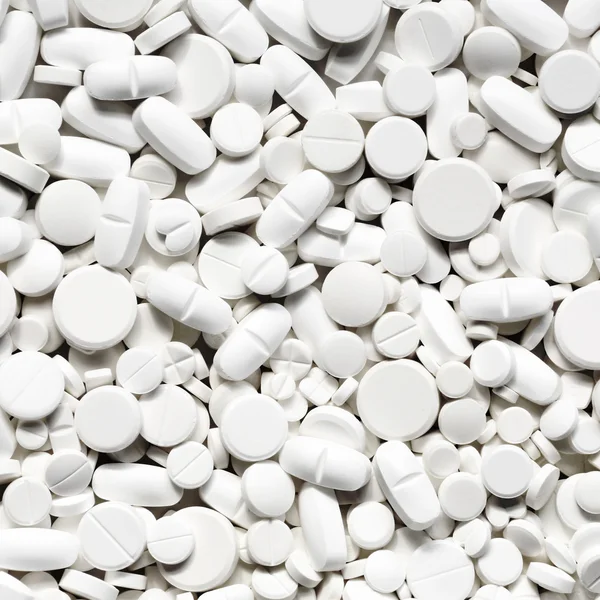 Πολλή λευκό ιατρικής χάπια — Φωτογραφία Αρχείου