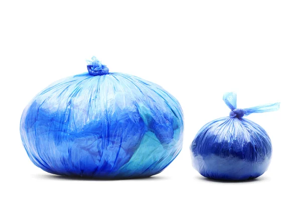 Dos bolsas de basura aisladas en blanco —  Fotos de Stock