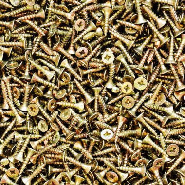 Arka plan birçok altın vidalar