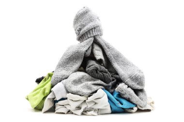 Beyaz bir arka plan üzerinde izole kullanılan çorap