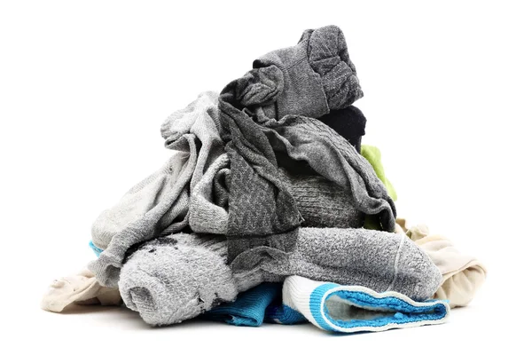 Beyaz bir arka plan üzerinde izole kullanılan çorap