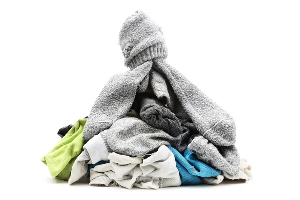 Beyaz bir arka plan üzerinde izole kullanılan çorap