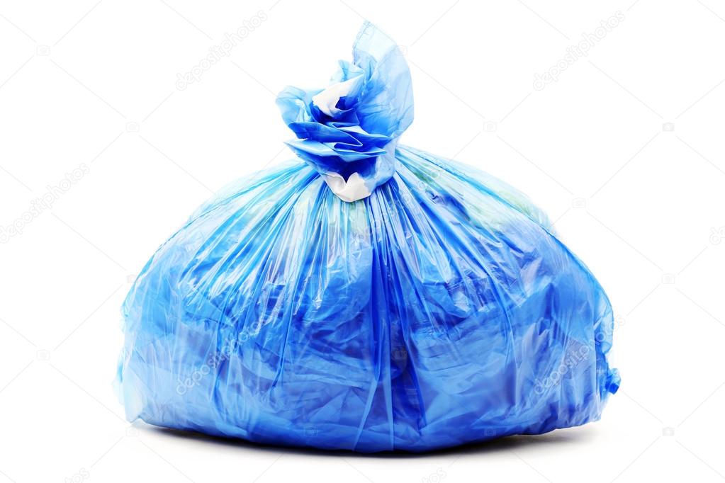 Garbage bag isolated on a white