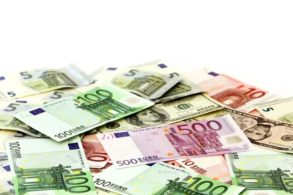 beyaz zemin üzerinde para