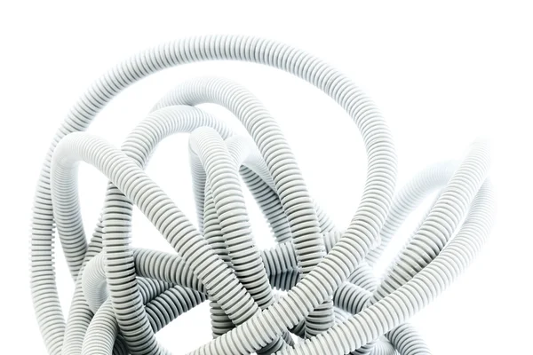 Corrugated pipe for electrical installations — Stock Photo, Image