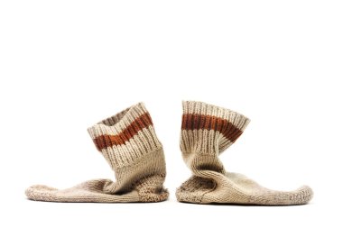 Bir çift el çorap, beyaz izole