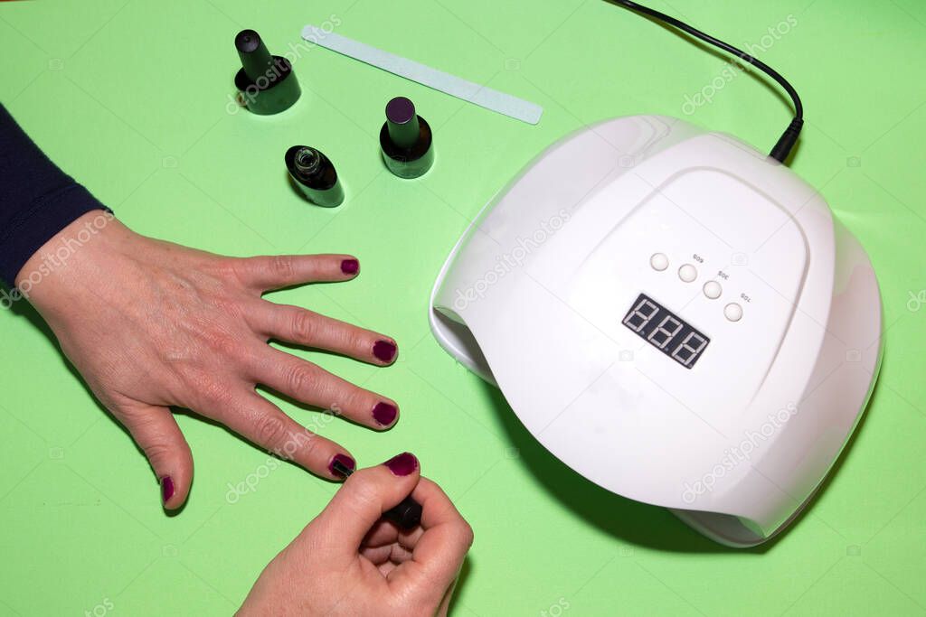 Using a UV LED nail lamp enables you to apply long lasting nail varnish in the comfort of your own  home, during a National lockdown.