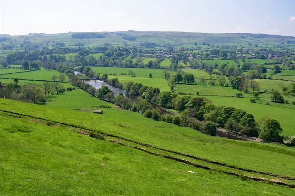 Rivier Tees Stroomt Door Een Reeks Valleien Een Unesco Gebied — Stockfoto