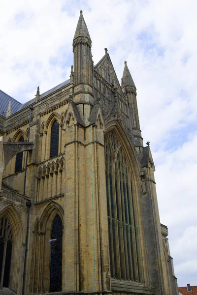 Beverely Minster East Riding Yorkshire Anglia Jest Trakcie Prac Renowacyjnych — Zdjęcie stockowe