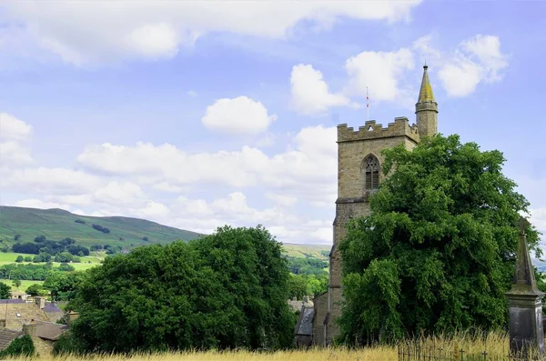 Chiesa Santa Maria Hawes Wensleydale Yorkshire Dales Inghilterra Martedì Agosto — Foto Stock